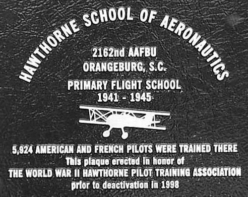 Hawthorne School of Aeronautics Plaque